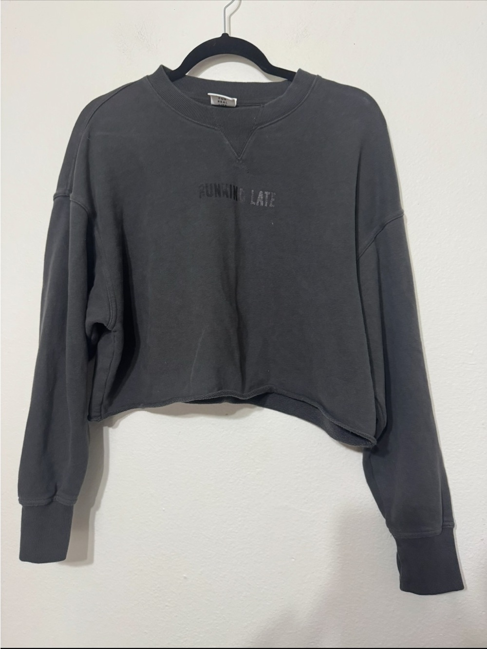 Offline By Aerie “Running Late” Cropped Crewneck